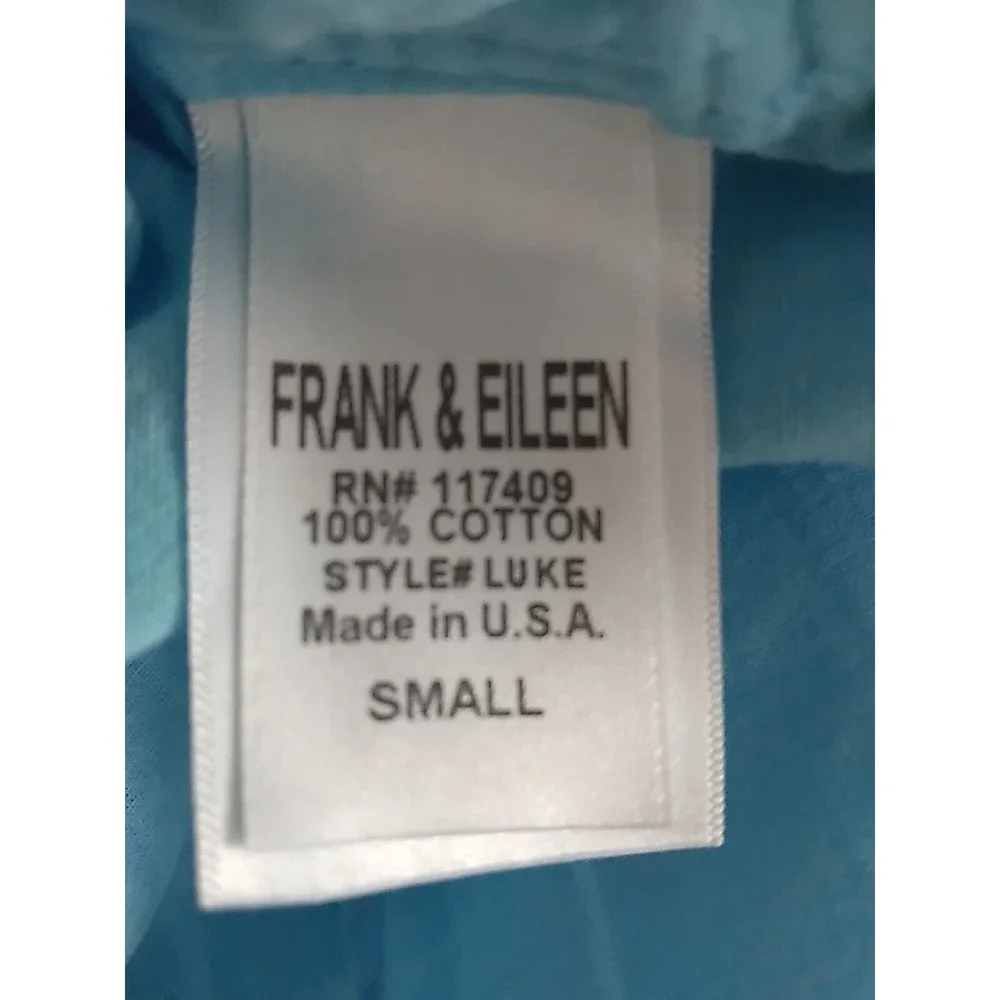 Frank & Eileen Shirt Women's Small Pale Blue Made in Sunny California - Picture 8 of 9